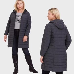 TORRID Nylon Longline Puffer Coat NWOT